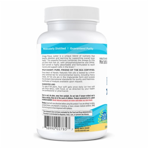 Nordic Naturals® Omega Focus Jr.for Attention & Learning Mini Soft Gels Perspective: top