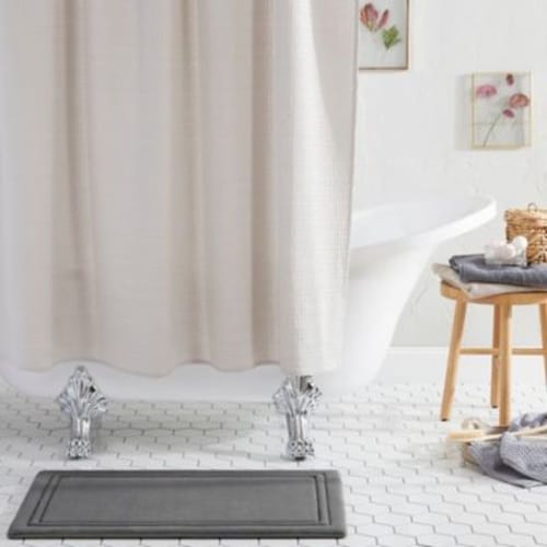 Sam Salem & Son Memory Foam Bath Mat, Grey Pebble, 17 x 24 in Gray