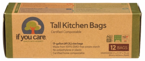 If You Care Compostable Tall Kitchen Bags Perspective: top