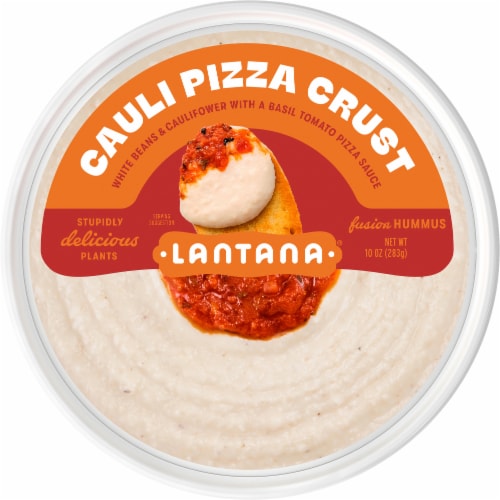 Lantana® Cauliflower Pizza Crust Hummus Perspective: top