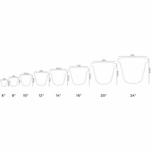 Akro Mils LIA06000G18 6 in. Classic Pot, Black Perspective: top