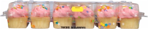Two-Bite Spring Vanilla & Chocolate Cupcakes 24 Count Perspective: top