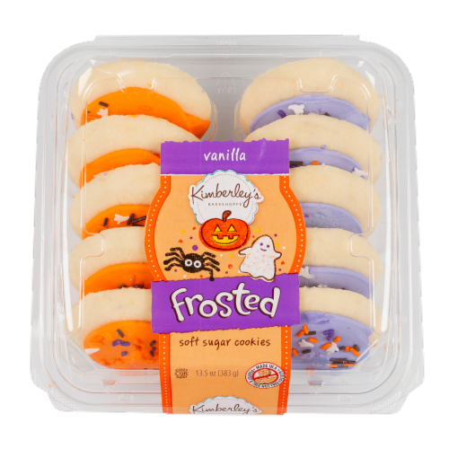 Kimberley's Bakeshoppe Vanilla Frosted Halloween Sugar Cookies Perspective: top