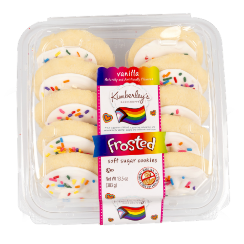 Kimberley's Bakeshoppe Vanilla Frosted Soft Sugar Cookies Perspective: top