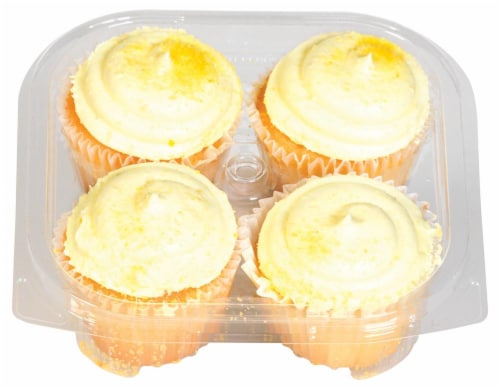 Kimberley's Bakeshoppe Lemon Ice Filled Gourmet Cupcakes Perspective: top