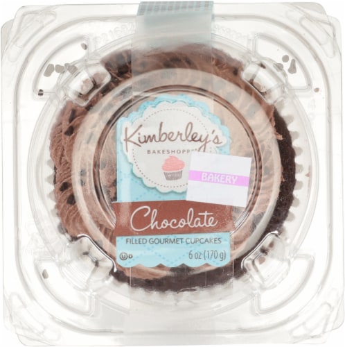 Kimberley's Bakeshoppe Chocolate Filled Gourmet Cupcake Perspective: top