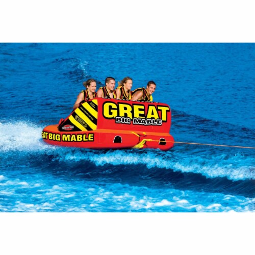SPORTSSTUFF 53 2218 Great Big Mable 4 Rider Inflatable Towable Tube w Tow Rope 2 Piece Ralphs