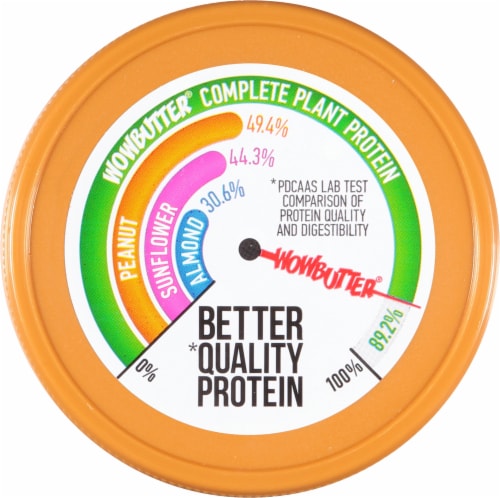 WOWBUTTER Creamy Peanut Free Soy Butter Spread Perspective: top