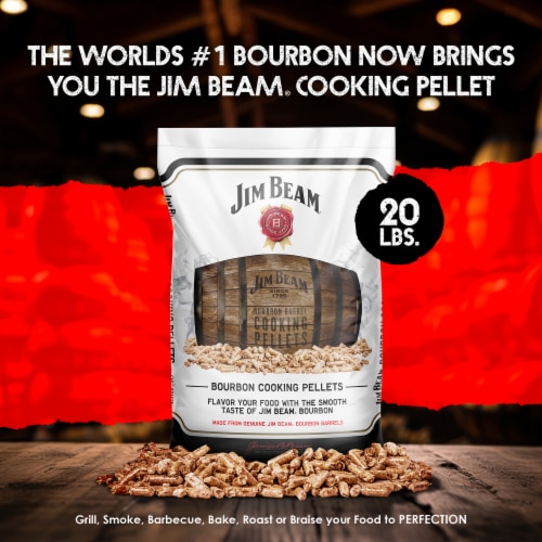 Jim Beam Bourbon Barrel Grilling and Smoker Oak Cooking Pellets, 20 Pound Bag Perspective: top