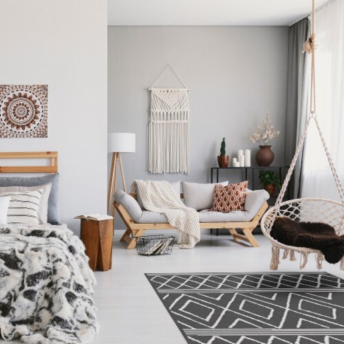 Korhani Home 5 x 7 FT Montgomery Preston Rug With Antimicrobial Protection Perspective: top