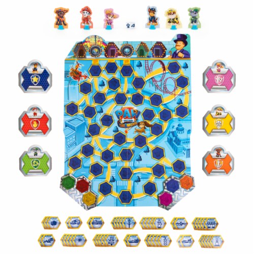 Spin Master PAW Patrol The Movie Adventure City Lookout Board Game Perspective: top