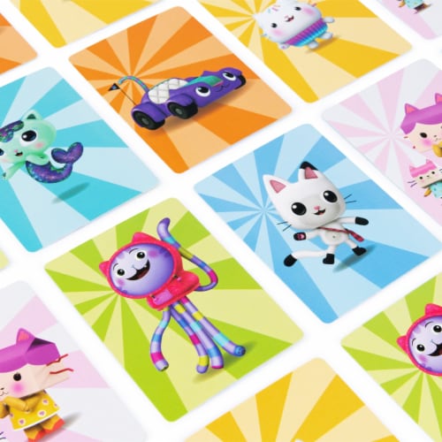 Spin Master Games DreamWorks Gabby's Dollhouse Match-ical Memory Matching Card Game Board Game Perspective: top