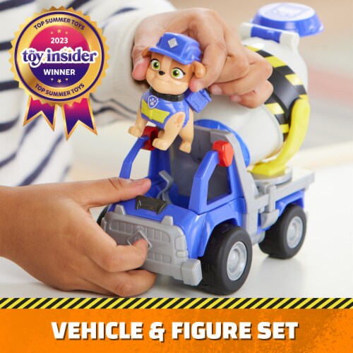 Spin Master Rubble & Crew™ Mix's Cement Mixer Toy Truck Perspective: top