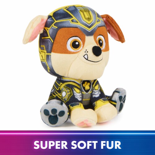 PAW Patrol: The Mighty Movie Mighty Pups Rubble Plush Toy Perspective: top