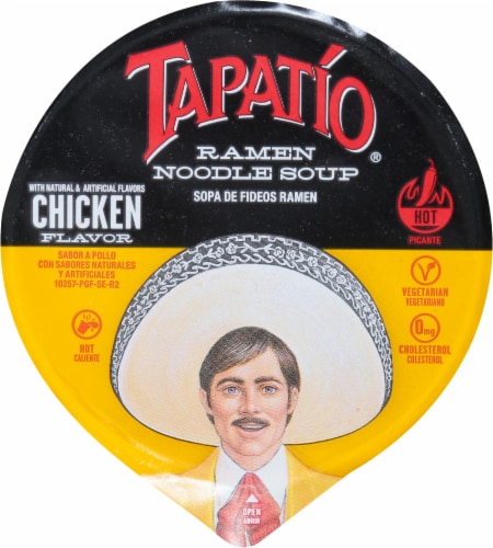 Tapatio Ramen Chicken Soup Cup Perspective: top
