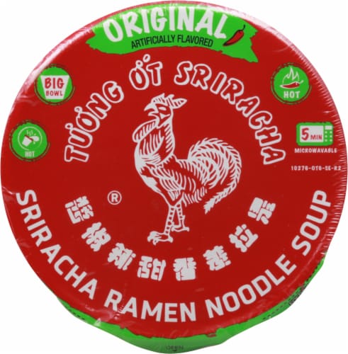 Huy Fong Original Sriracha Ramen Noodle Soup Perspective: top