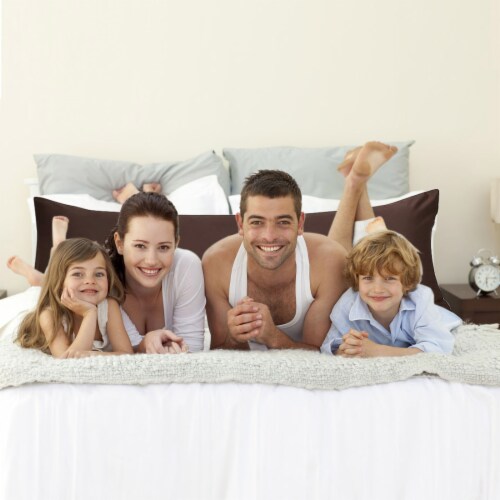 uxcell Smooth Satin Cooling Long Body Pillowcase Perspective: top