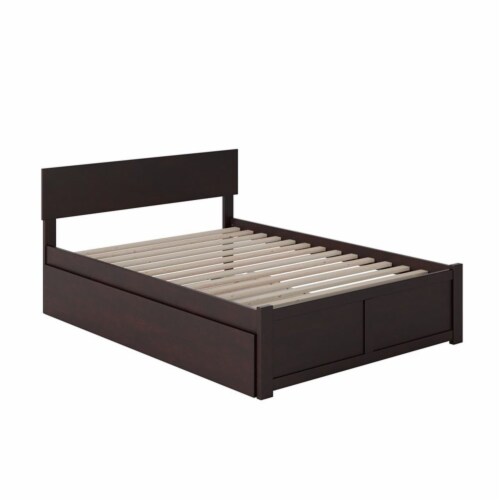 AFI Orlando Full Solid Wood Bed and Footboard with Full Trundle in Espresso Perspective: top