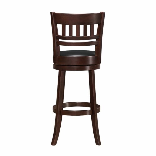 Lexicon Shapel Faux Leather Swivel Bar Stool in Dark Cherry Perspective: top