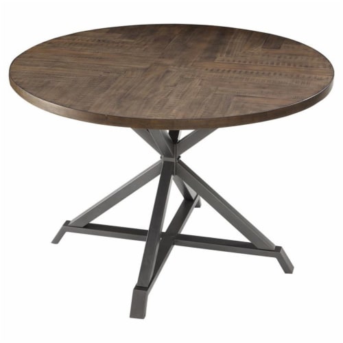 Lexicon Fideo Mahogany Transitional Wood Dining Room Round Table Perspective: top
