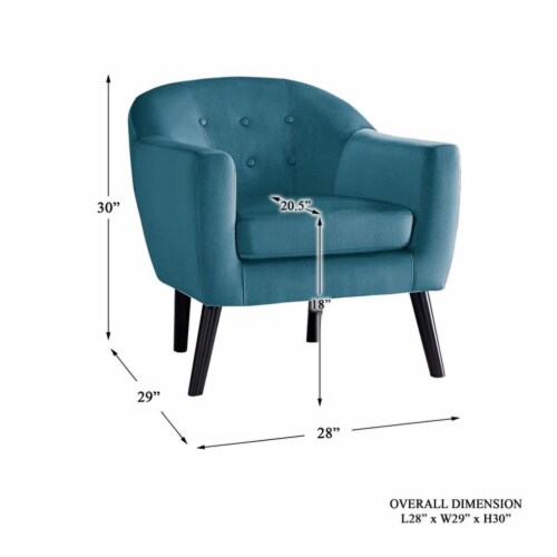 Blue upholstered sales accent chair