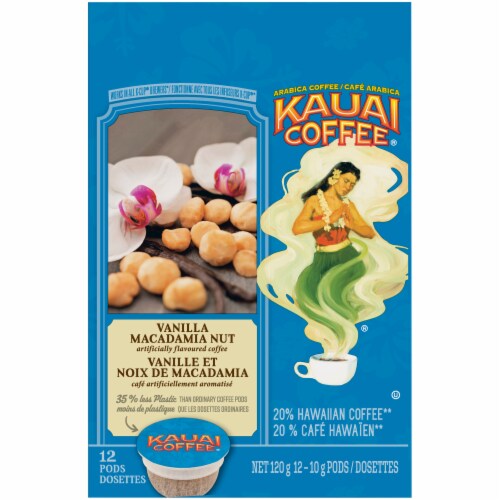 Kauai Coffee® Vanilla Macadamia Nut Coffee Pods Perspective: top