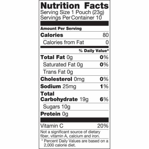 Fruit Flavored Snacks Treat Pouches (Pack of 8) Perspective: top