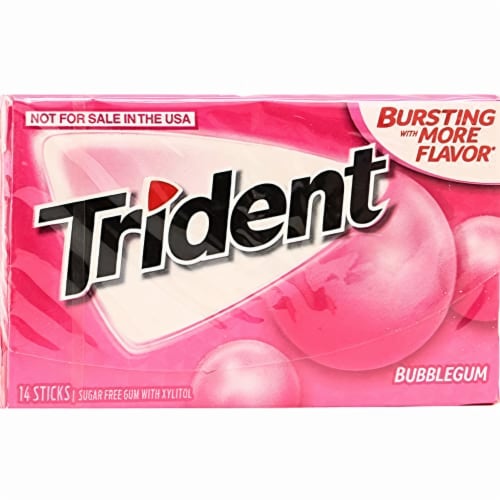 Trident Bubblegum Single Pack of 20 20 pack Smith s Food and Drug