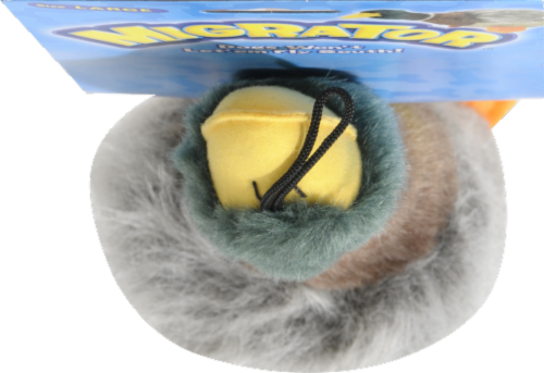 Multipet Migrator Large 15'' Plush Mallard Duck Dog Toy Perspective: top