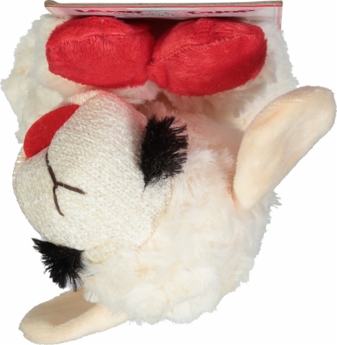 Multipet Plush Lamb Chop Dog Toy Perspective: top