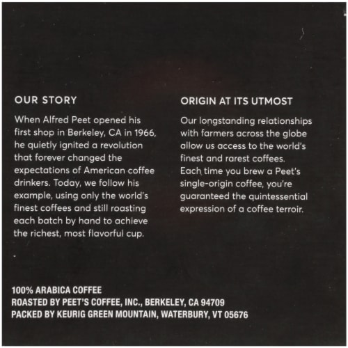 Peet's® Single-Origin Brazil Medium Roast K-Cup® Coffee Pods Perspective: top