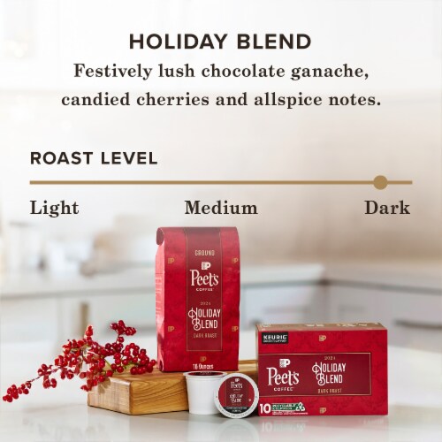 Peet's® Holiday Blend Whole Bean Coffee Perspective: top