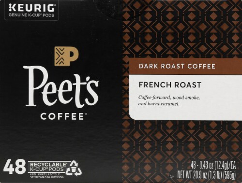 Peet's® French Roast Dark Roast K-Cup Coffee Pods Perspective: top