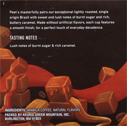 Peet's Coffee® Caramel Brûlée Flavored K-Cup Coffee Pods Perspective: top
