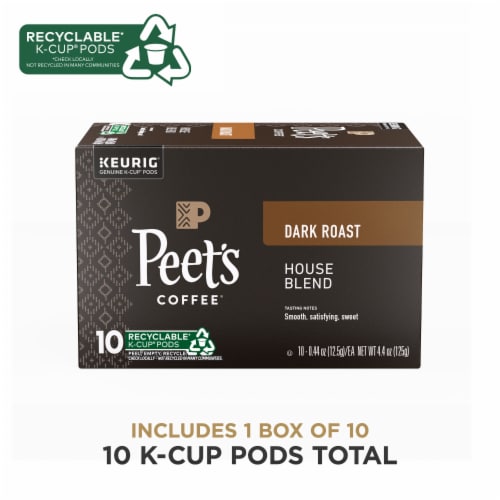 Peet's® House Blend Dark Roast K-Cup® Coffee Pods Perspective: top