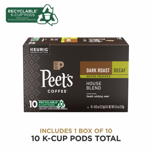 Peet's Coffee® Decaf House Blend Dark Roast K-Cup Coffee Pods Perspective: top