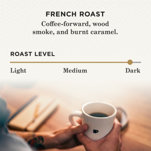 Peet's® French Roast Dark Roast Ground Coffee Perspective: top