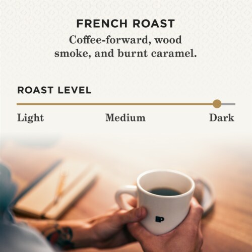 Peet's® French Roast Dark Roast Whole Bean Coffee Perspective: top