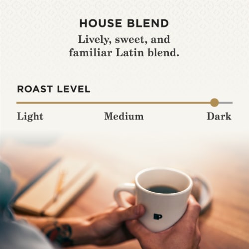 Peet's® House Blend Dark Roast Ground Coffee Perspective: top