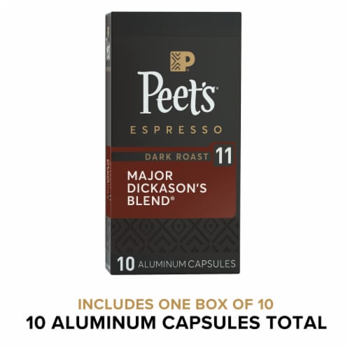 Peet's® Espresso Major Dickason's Blend® Dark Roast Coffee Pods Perspective: top