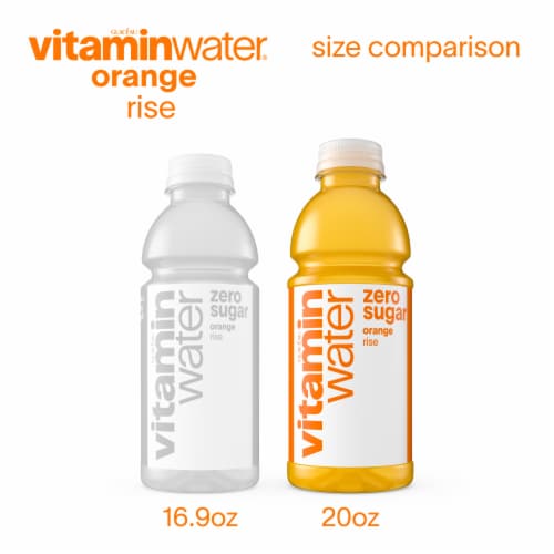 Vitaminwater® Zero Sugar Rise Orange Flavored Bottled Water Perspective: top