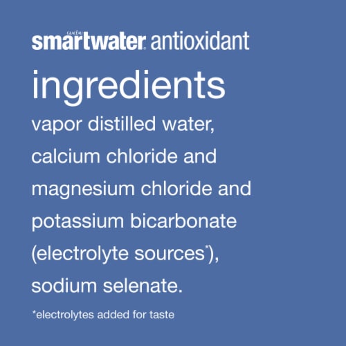 Smartwater® Vapor Distilled Antioxidant Bottled Water Perspective: top