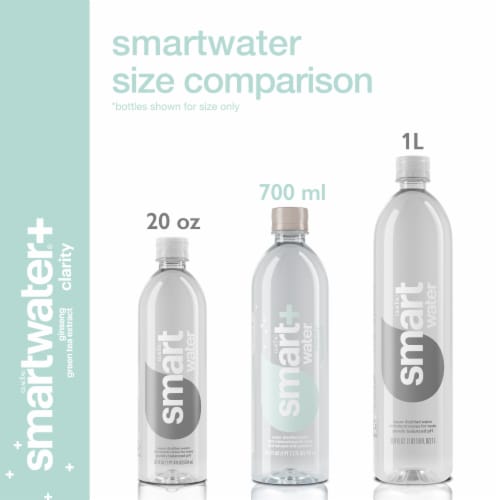 Smartwater+ Clarity Ginseng Green Tea Flavored Bottled Water Perspective: top