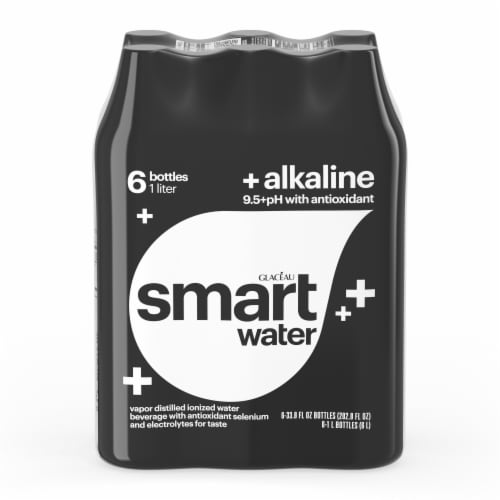 Smartwater® Alkaline Vapor Distilled Bottled Water Perspective: top