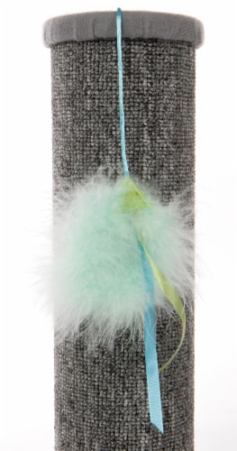 SmartyKat Playful Post Carpet Cat Scratching Post with Track Toy Base Perspective: top