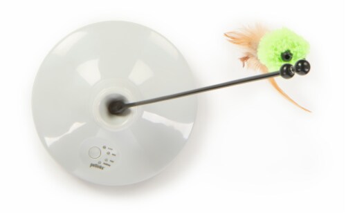 Petlinks Pure Commotion Electronic Motion Wand Toy for Cats - Gray/Green Perspective: top