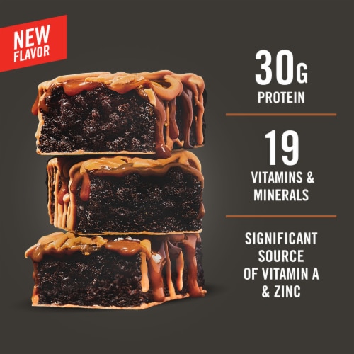 MET-Rx® Big 100 Salted Caramel Brownie Crunch Protein Bars Perspective: top
