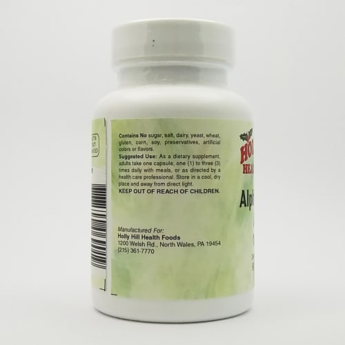 Holly Hill Health Foods, Alpha Lipoic Acid 100 MG, 60 Capsules Perspective: top