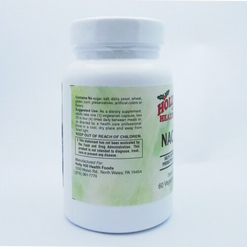 Holly Hill Health Foods, NAC 600 (N-Acetyl Cysteine), 60 Vegetarian Capsules Perspective: top