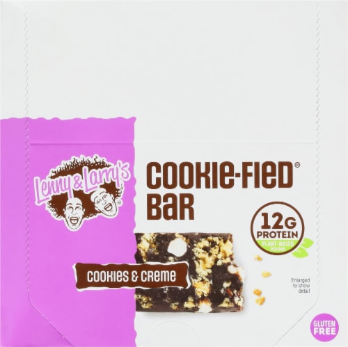 Lenny & Larry's® Cookies and Creme Cookie-Fied® Protein Bars Perspective: top
